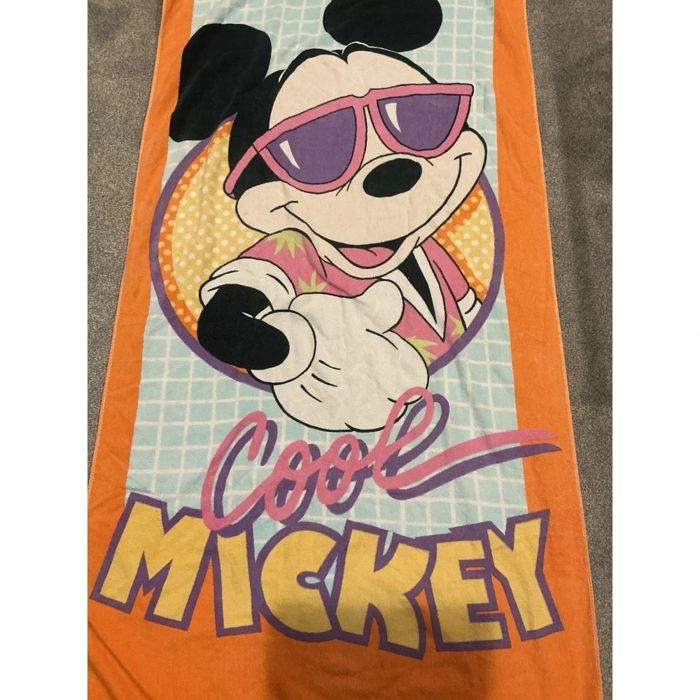 Vintage Franco Walt Disney Cool Mickey Mouse Beach Towel 56